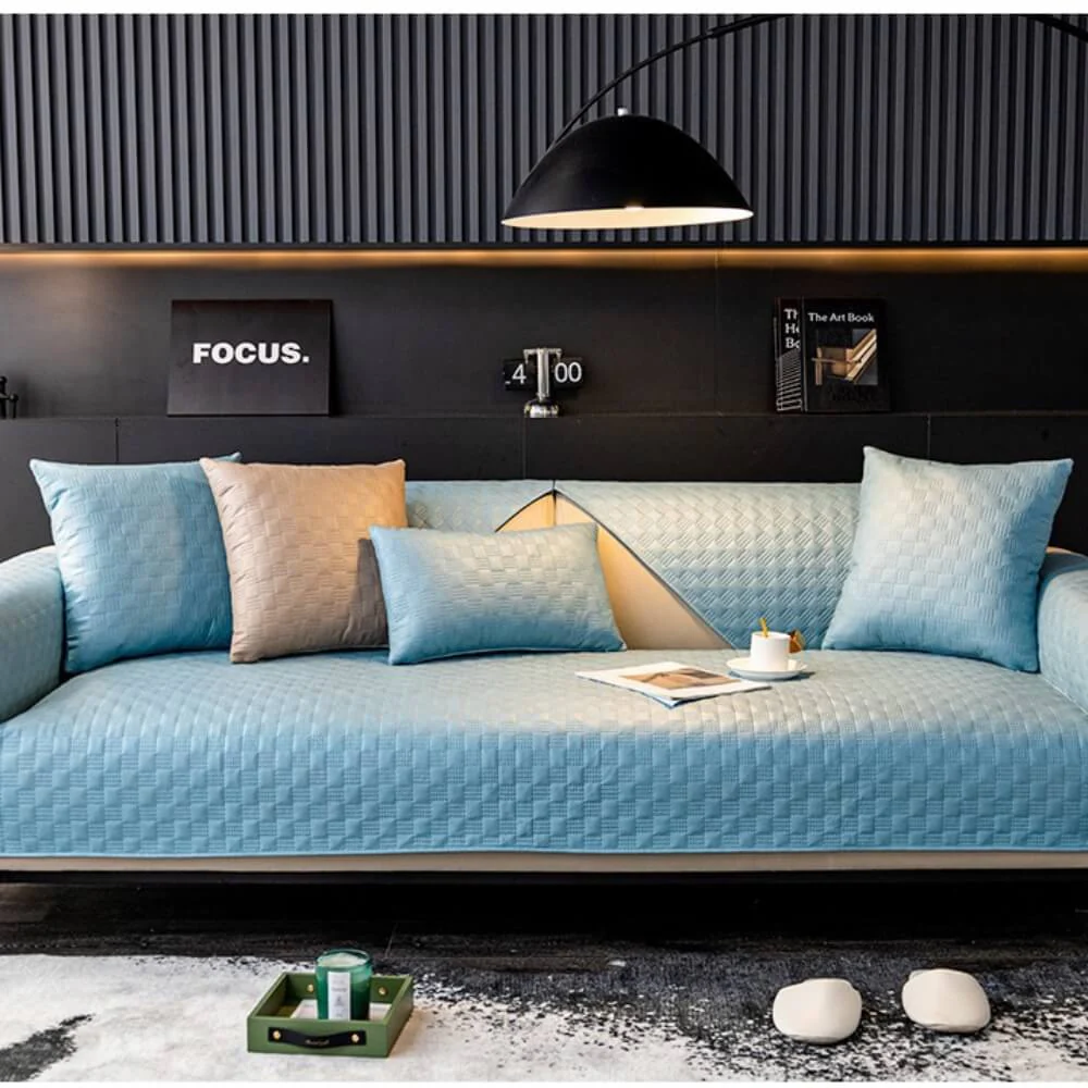 Water-resistant Leathaire Fabric Sofa Cover Furniture Protection Couch Cover - Image 8