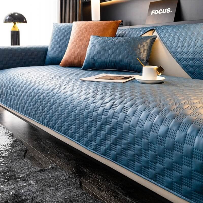 Water-resistant Leathaire Fabric Sofa Cover Furniture Protection Couch Cover - Image 9