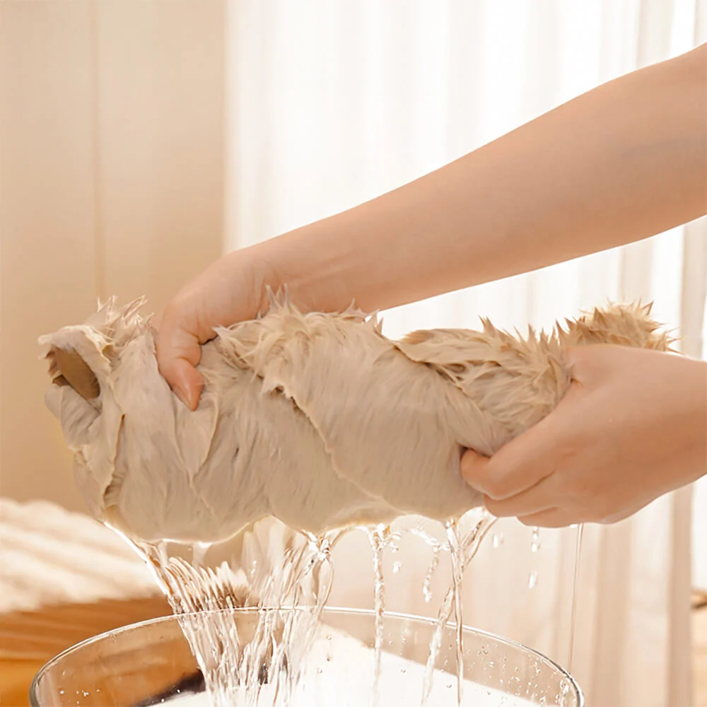 Wave Pattern Ultra Soft Faux Rabbit Fur Dog & Cat Mat With Pet Pillow - Image 5